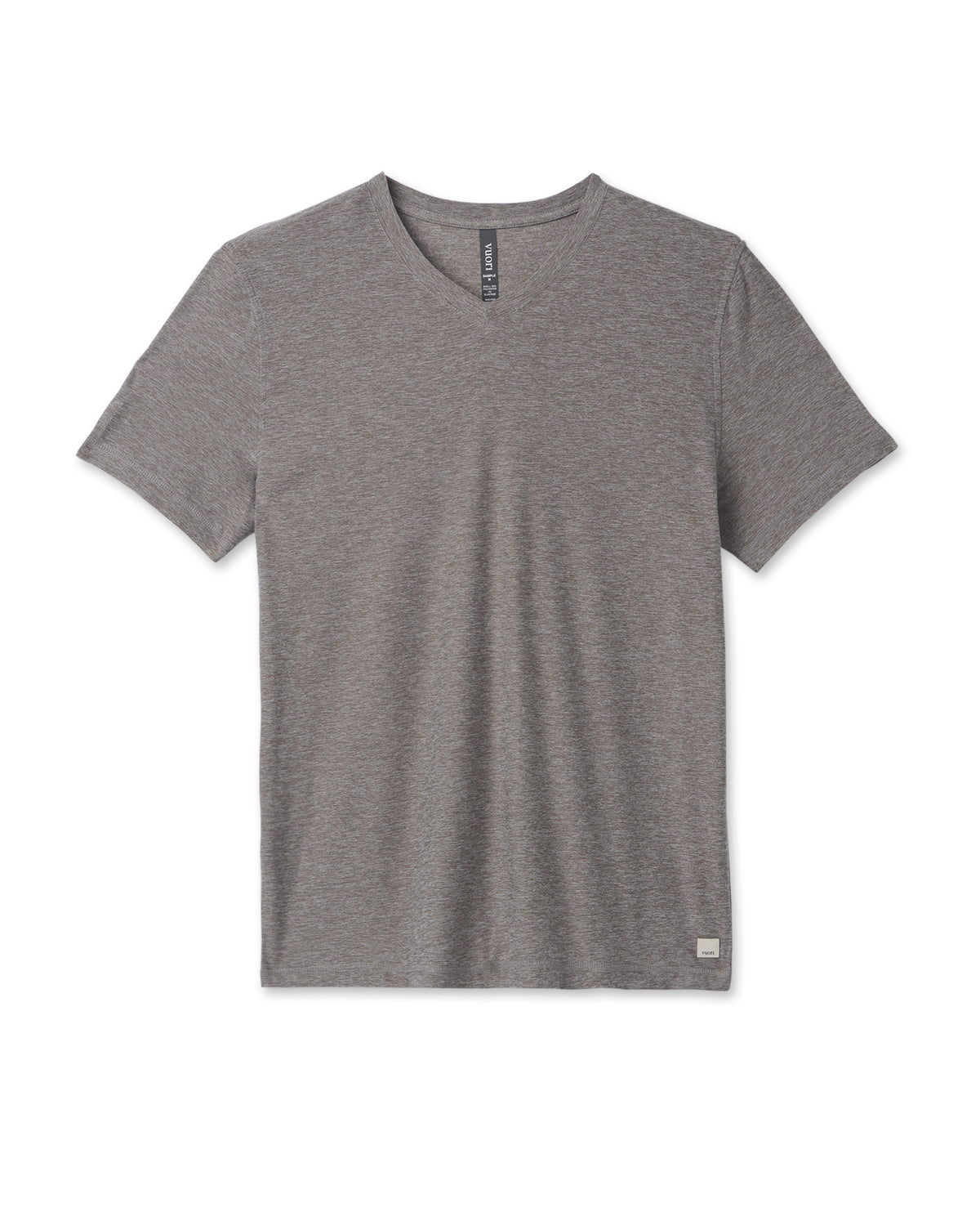 Vuori Strato Tech V-Neck Men's Heather Grey Shirt