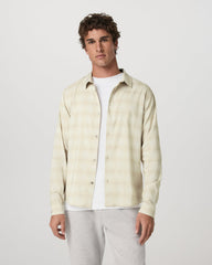Vuori Men's Long Sleeve Plaid Button Down Shirt Sandalwood