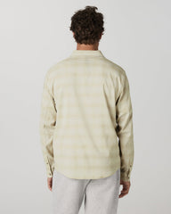 Vuori Men's Long Sleeve Plaid Button Down Shirt Sandalwood