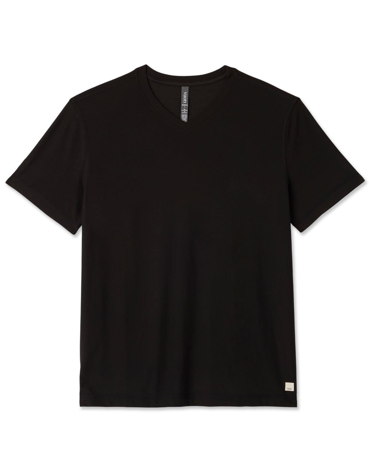 Vuori Strato Tech V-Neck Tee Black Workout Shirt