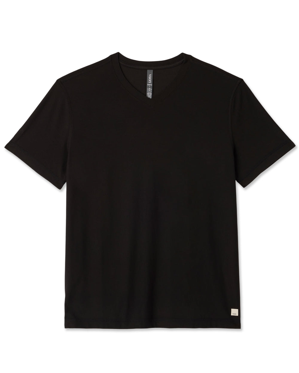 Vuori Strato Tech V-Neck Tee Black Workout Shirt