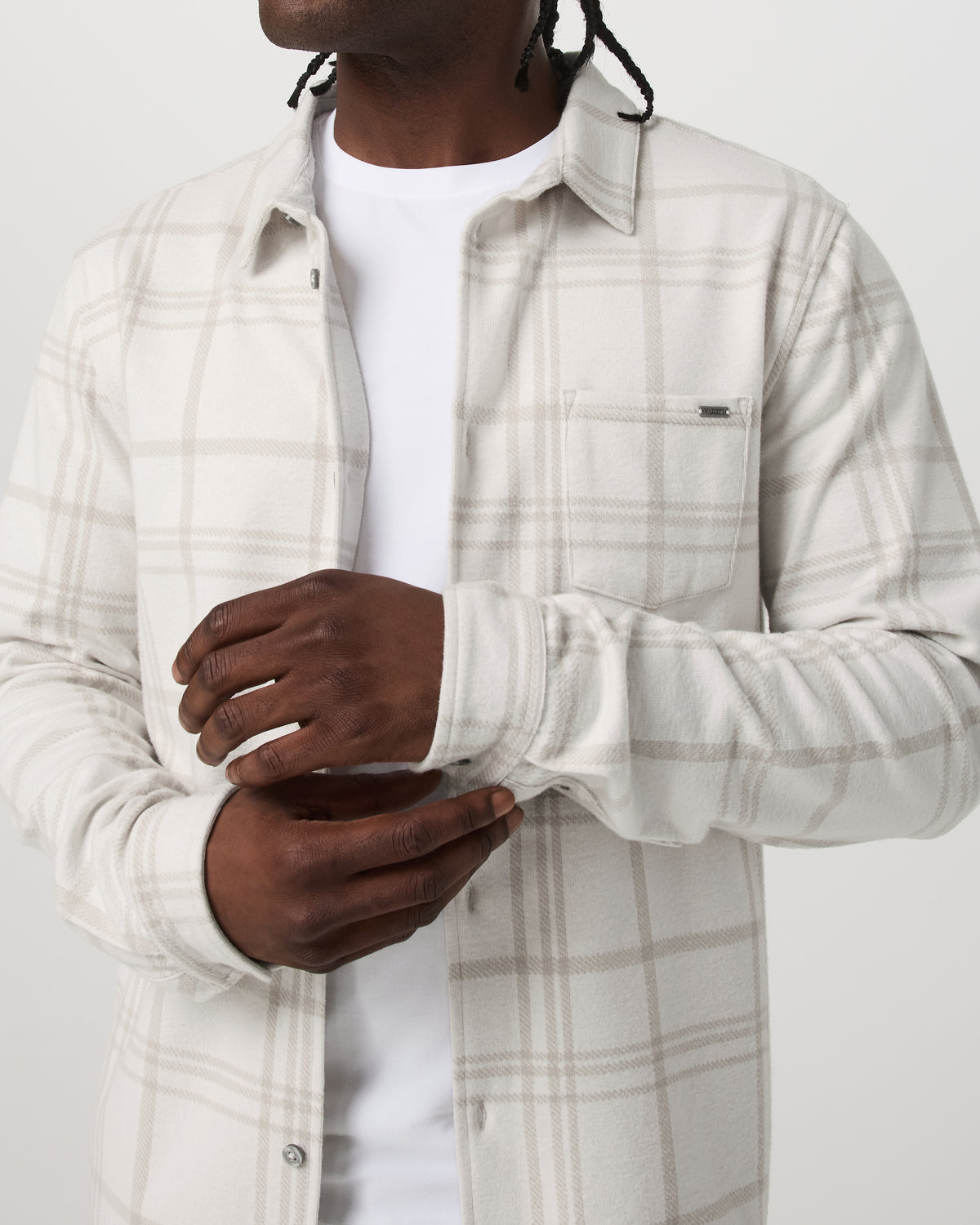 Vuori Seaview Plaid Button Down Shirt Men's Dove Shirt
