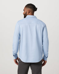 Vuori Men's Long Sleeve Knit Oxford Button Down Blue Dusk
