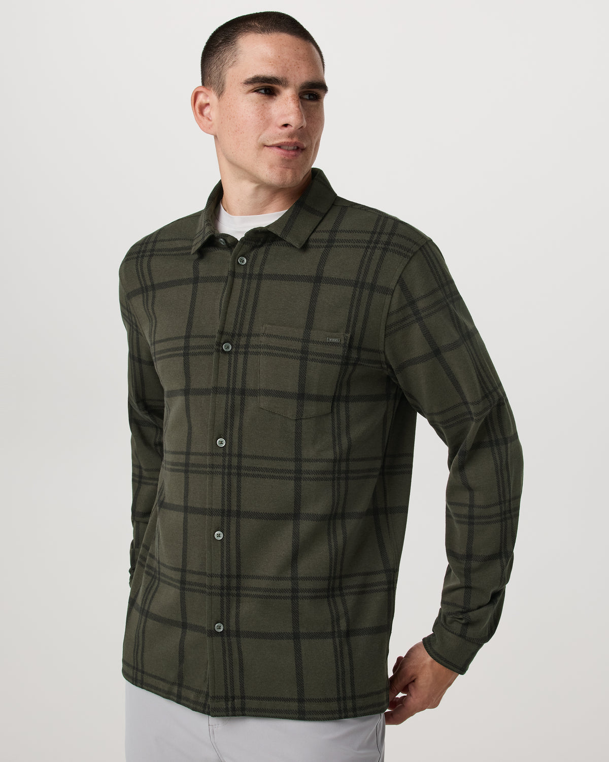 Vuori Seaview Plaid Button Down Shirt Dark Oregano Shirt