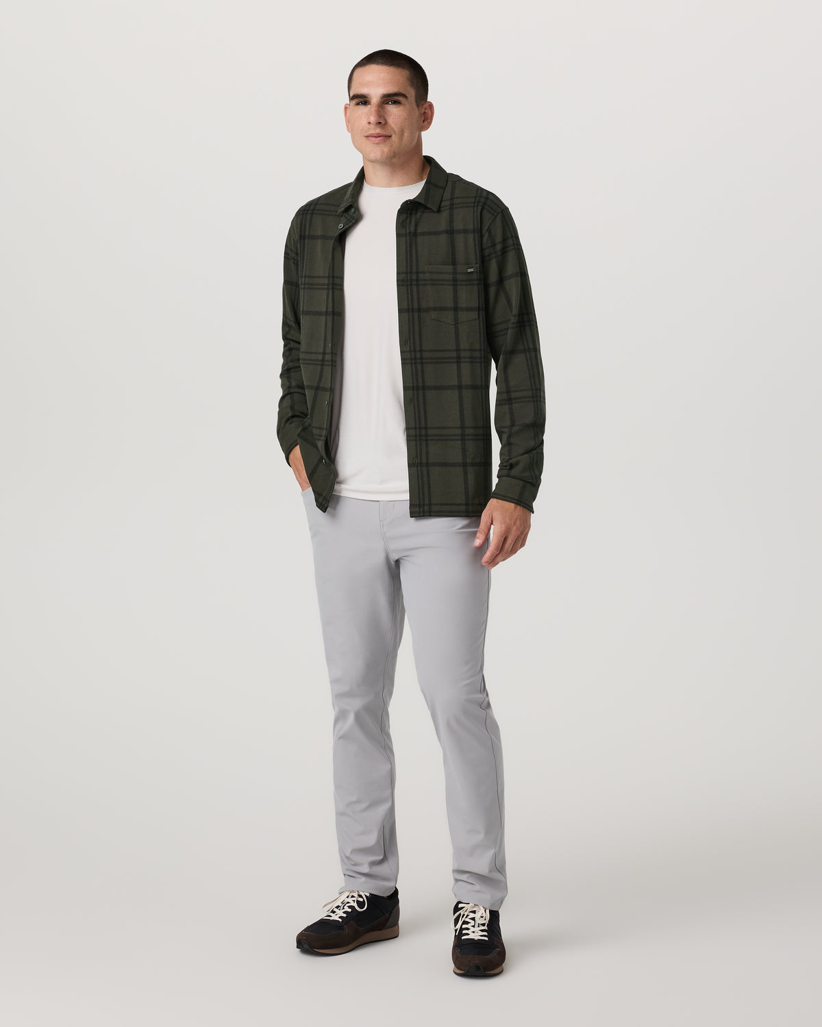 Vuori Seaview Plaid Button Down Shirt Dark Oregano Shirt