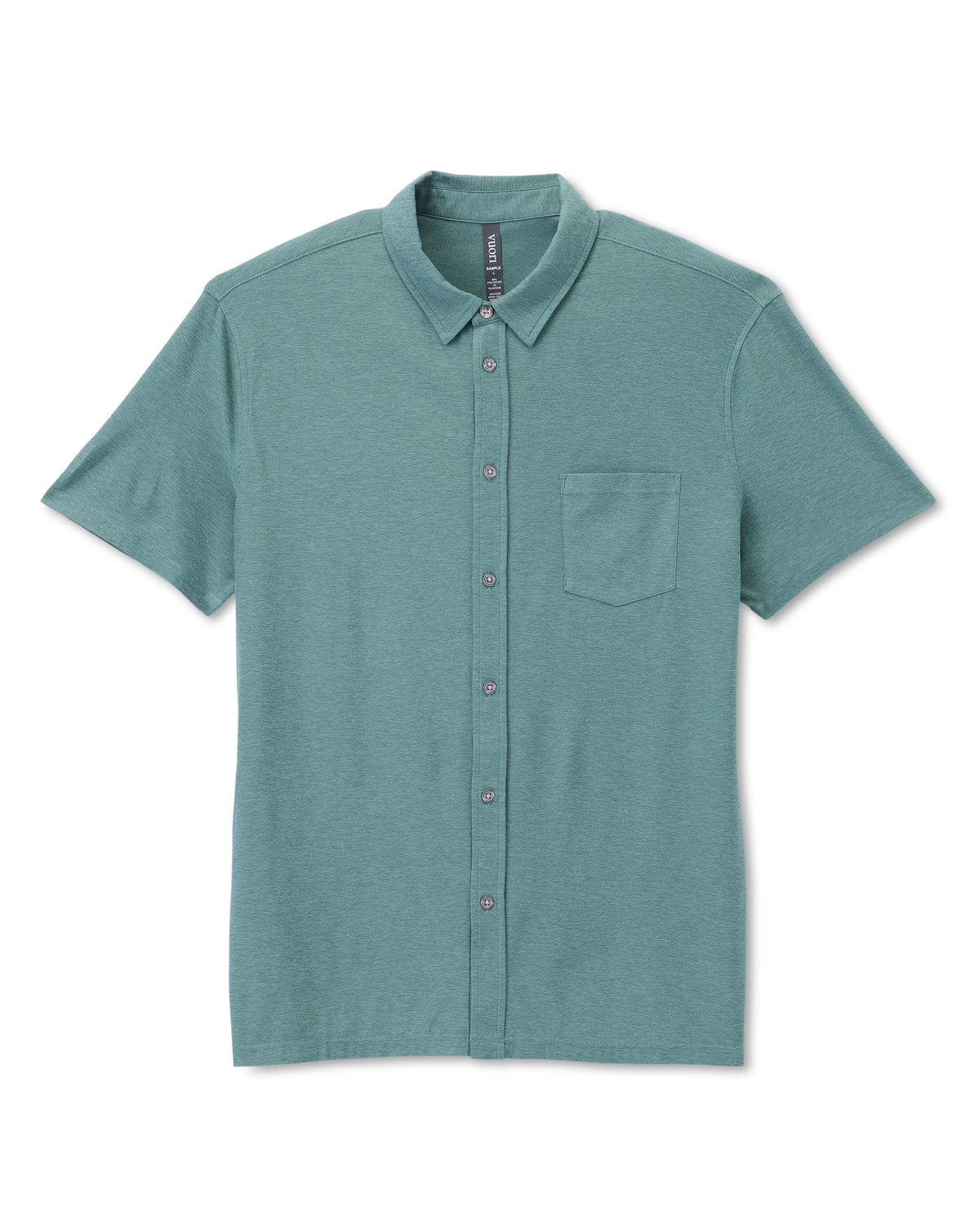 Vuori Short Sleeve Strato Button Down Bluegrass Heather