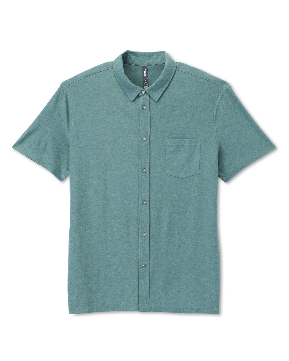 Vuori Short Sleeve Strato Button Down Bluegrass Heather