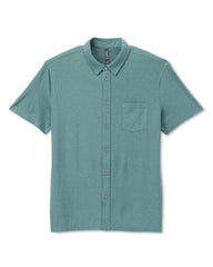 Vuori Short Sleeve Strato Button Down Bluegrass Heather