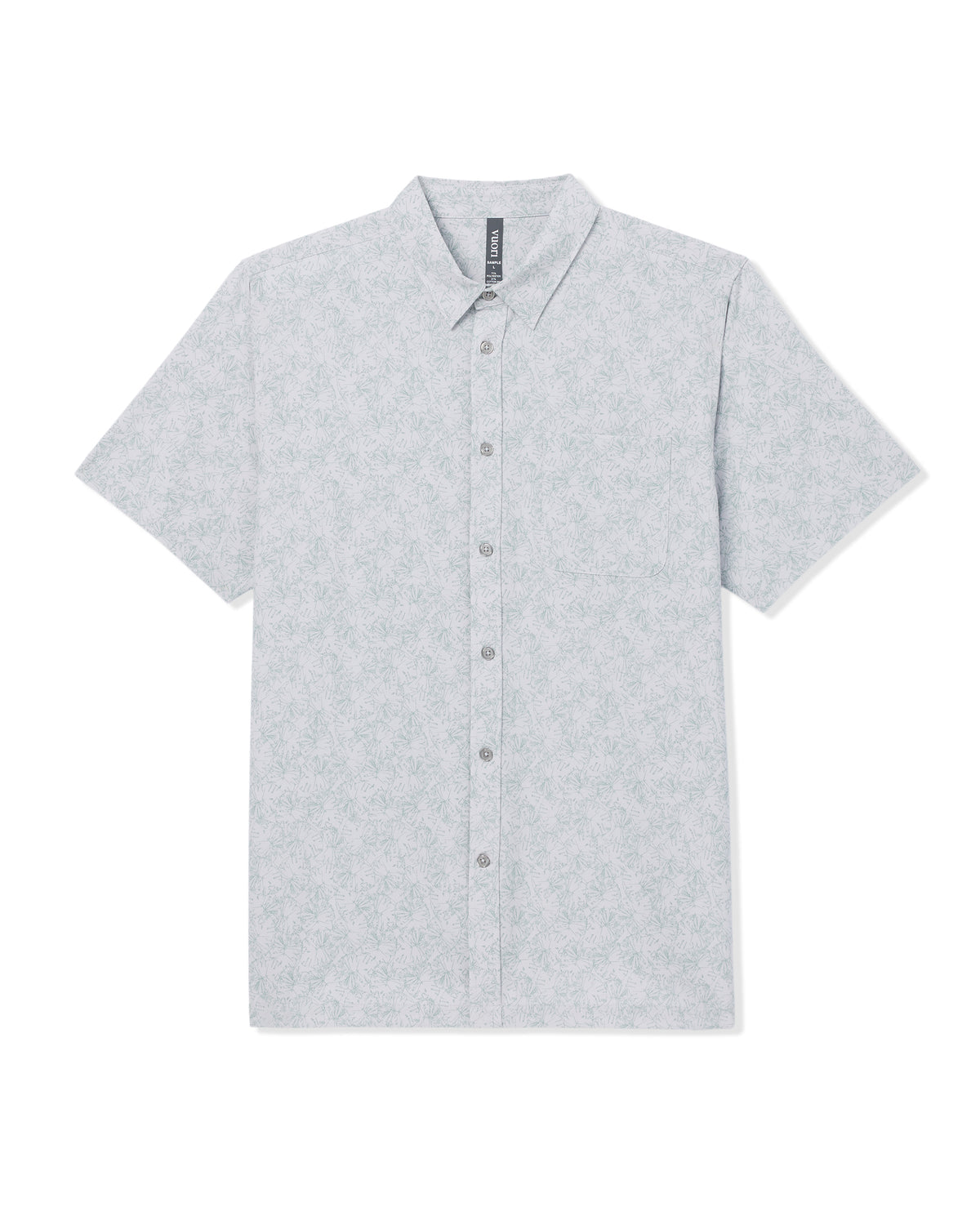 Vuori Short Sleeve Bridge Button Down Men's Frost Grey Shirt