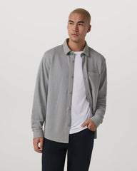 Vuori Jeffreys Overshirt Men's Grey Button-Up Shirt