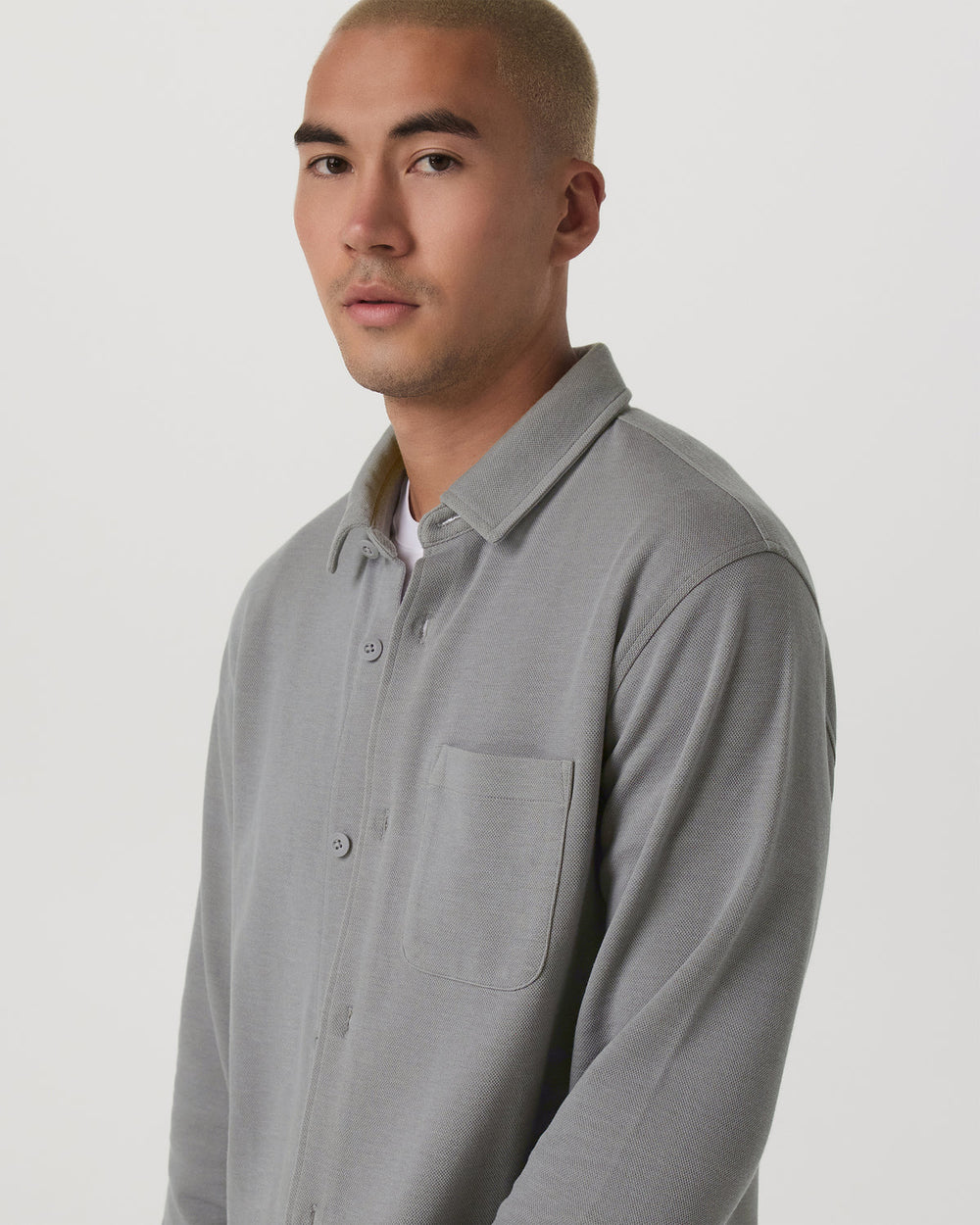 Vuori Jeffreys Overshirt Men's Grey Button-Up Shirt