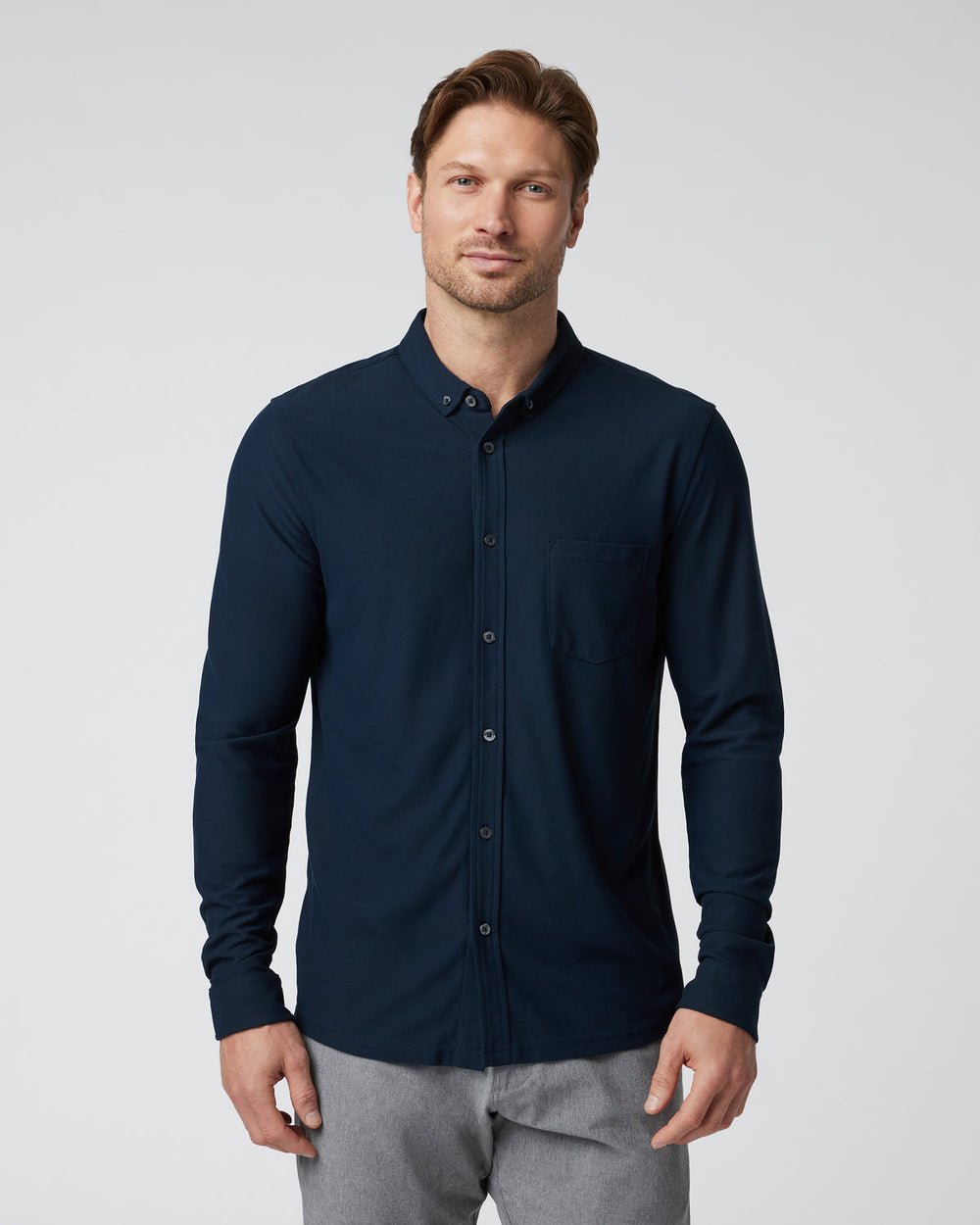 Vuori Long Sleeve Ace Button-Down Ink