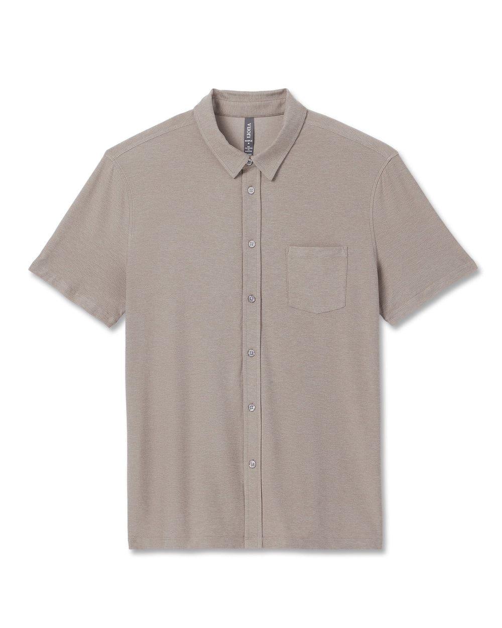 Vuori Short Sleeve Strato Button Down Mocha Heather