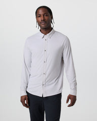 Vuori Long Sleeve TravelLite Button Down Frost Grey