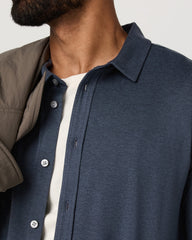 Vuori Men's Long Sleeve Ponto Button Down Azure Heather