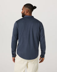 Vuori Men's Long Sleeve Ponto Button Down Azure Heather