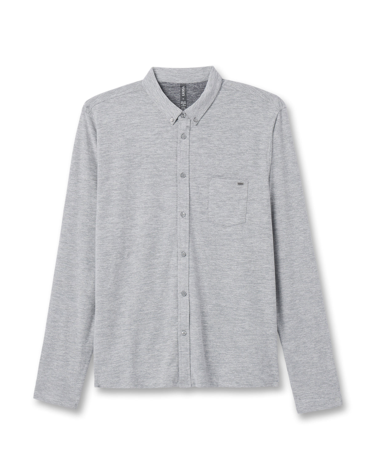 Vuori Long Sleeve Ace Button-Down Grey Button Down Shirt