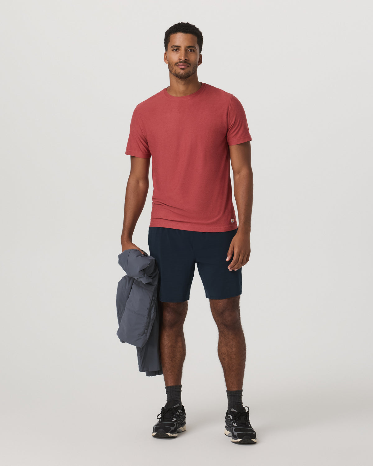 Vuori Strato Tech Tee Men's Fire Heather Performance Shirt