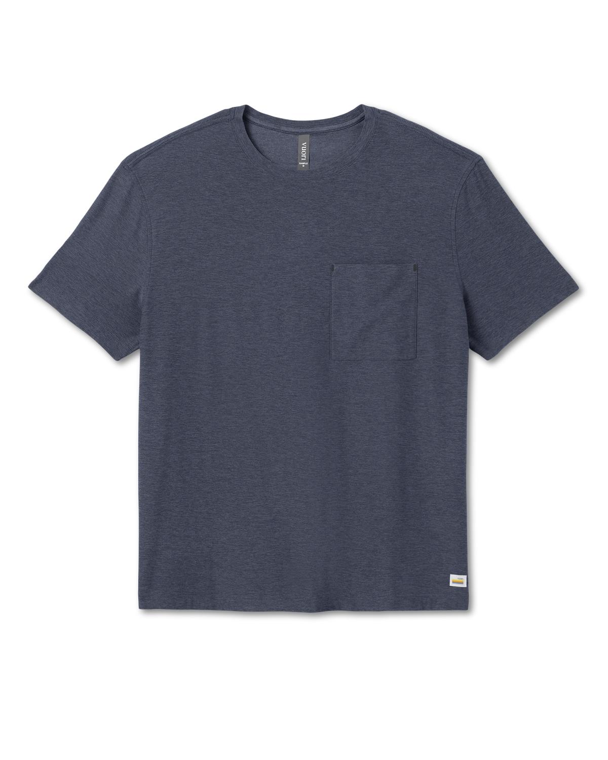 Vuori Short Sleeve Strato Pocket Tee-Relaxed Fit Dark Azure Heather