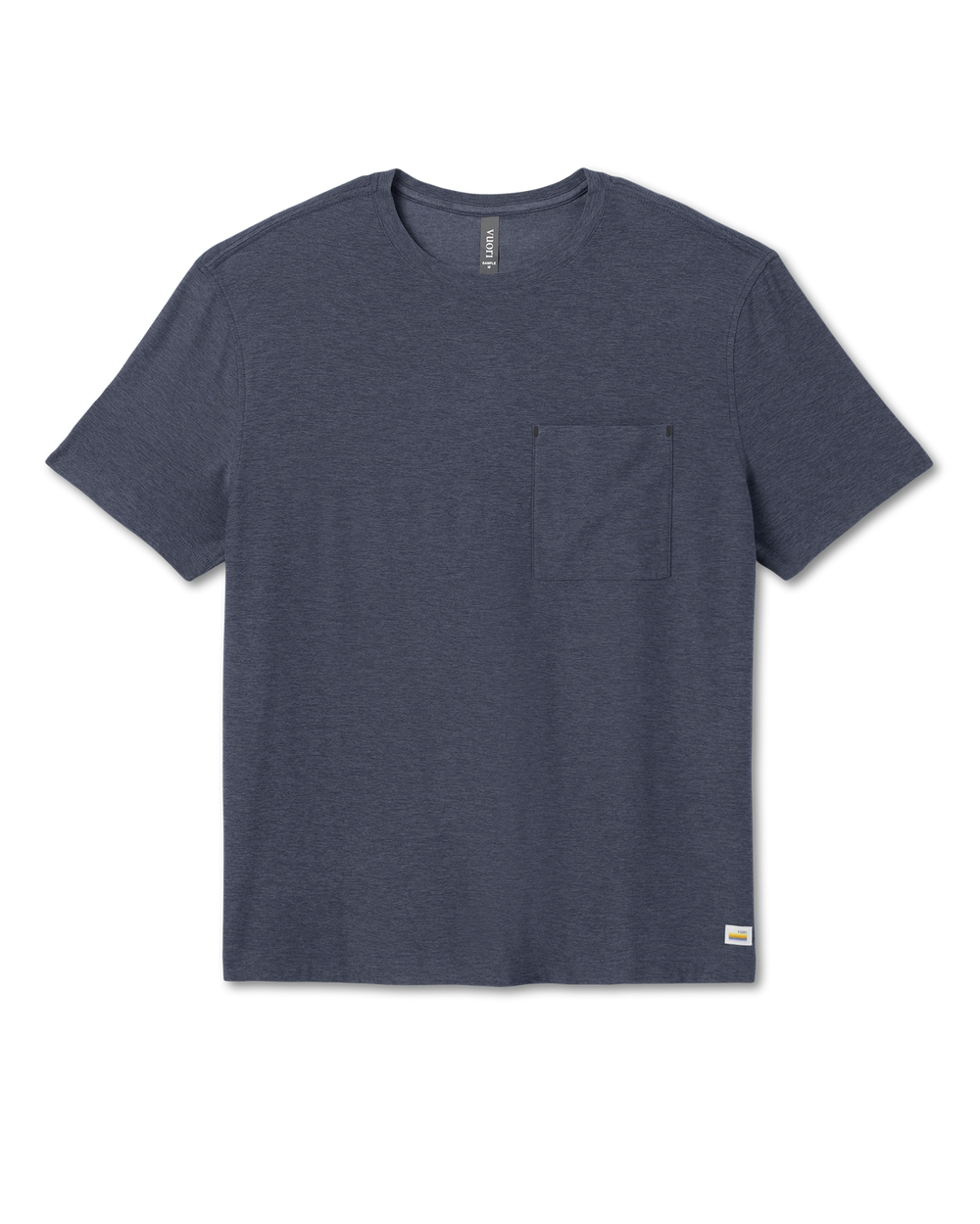 Vuori Short Sleeve Strato Pocket Tee-Relaxed Fit Dark Azure Heather