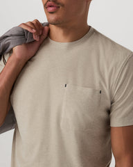 Vuori Short Sleeve Strato Pocket Tee-Relaxed Fit Truffle Heather
