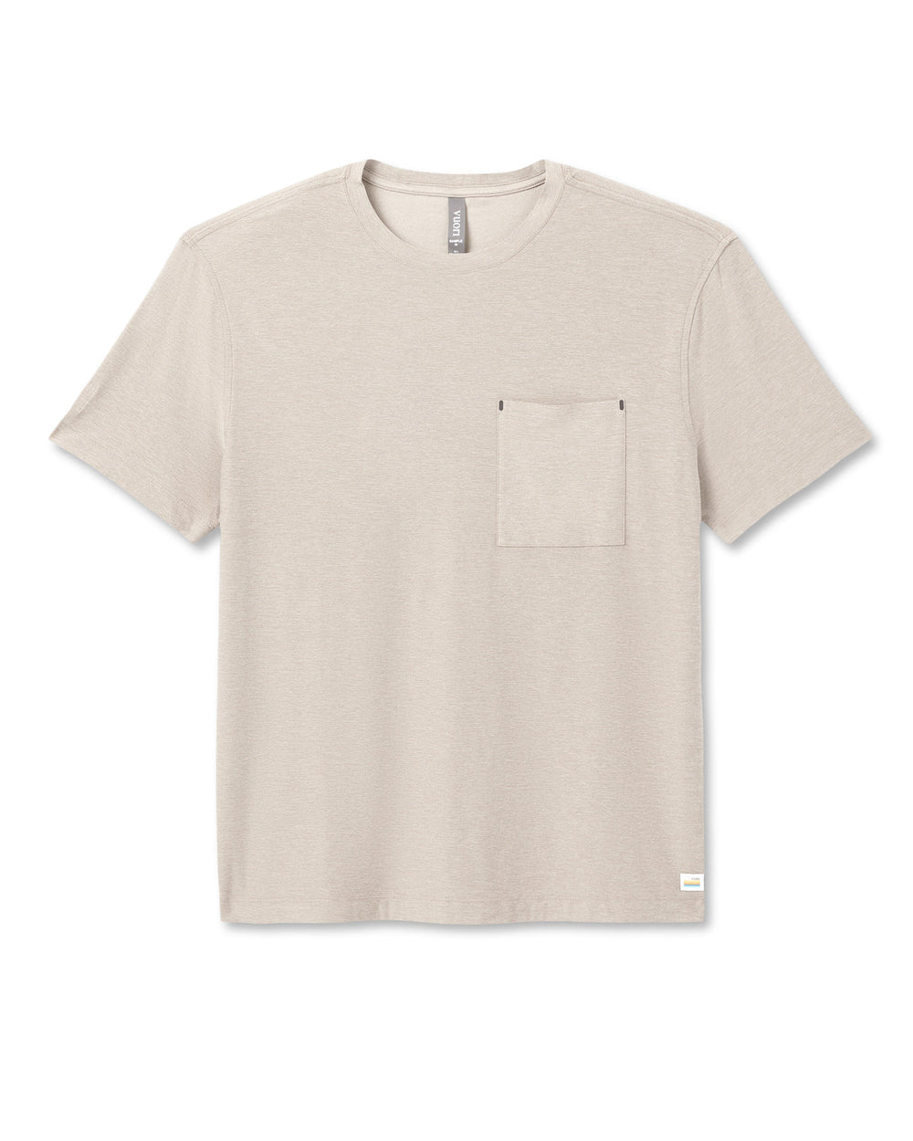 Vuori Short Sleeve Strato Pocket Tee-Relaxed Fit Truffle Heather