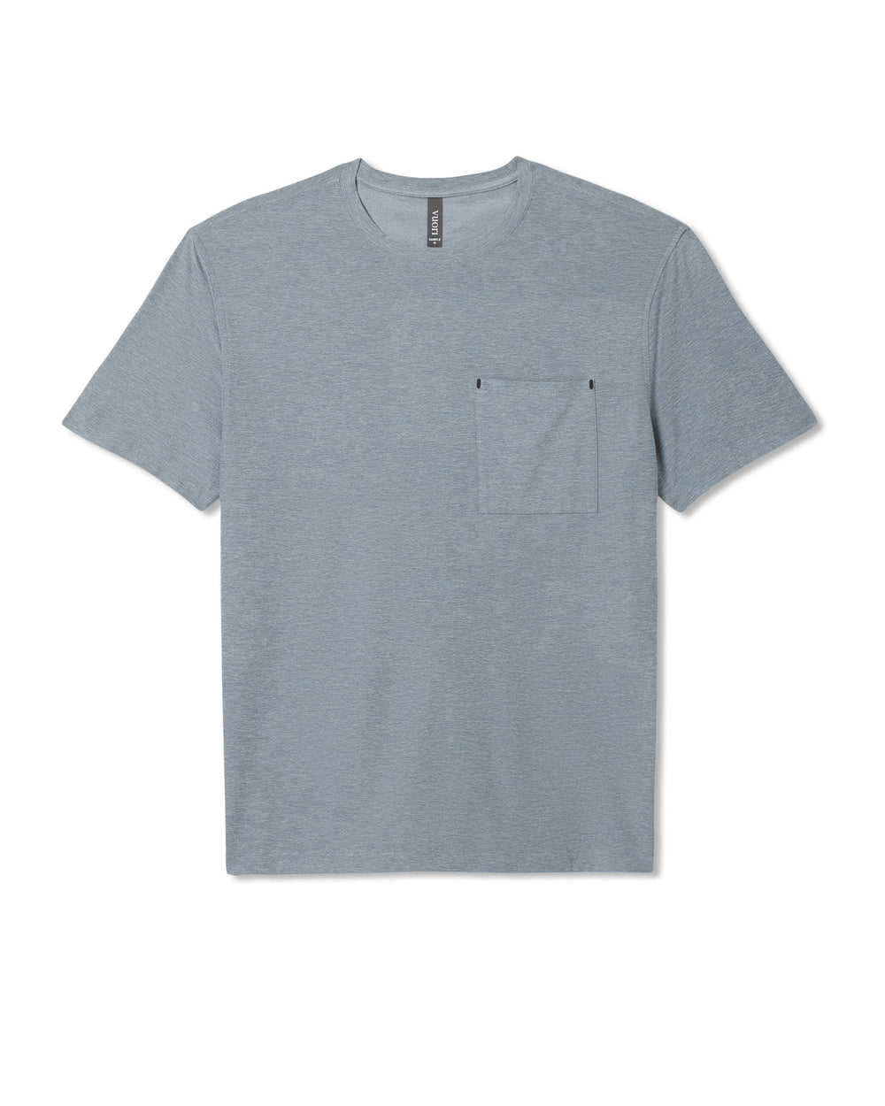 Vuori Short Sleeve Strato Pocket Tee-Relaxed Fit Dusty Blue Heather