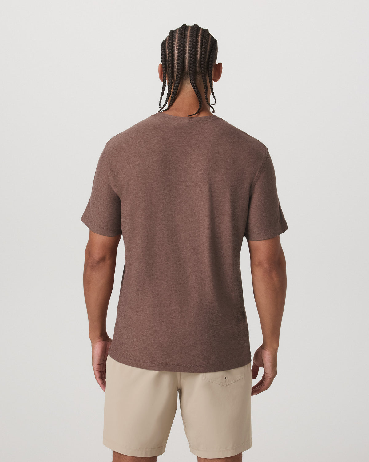 Vuori Strato Tech Tee Men's Sable Heather Performance T-Shirt