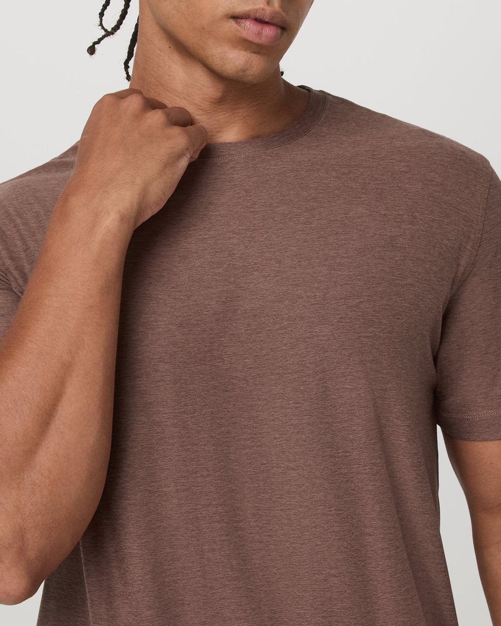 Vuori Strato Tech Tee Men's Sable Heather Performance T-Shirt