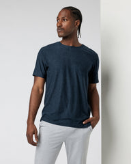 Vuori Strato Tech Tee Men's Navy Heather Blue Tee