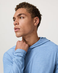 Vuori Strato Tech Hoodie Men's Isle Blue Heather Hoodie