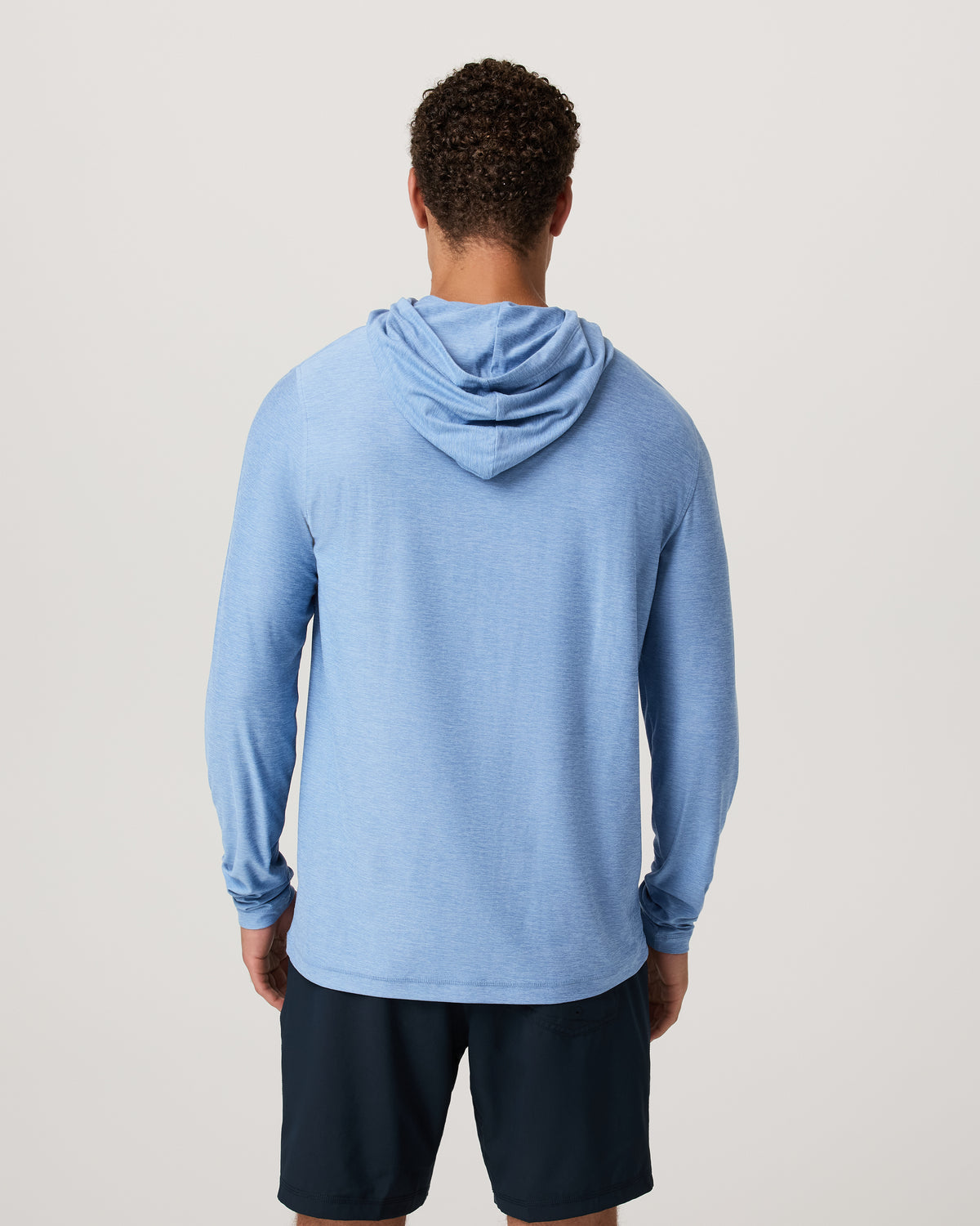 Vuori Strato Tech Hoodie Men's Isle Blue Heather Hoodie