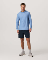 Vuori Strato Tech Hoodie Men's Isle Blue Heather Hoodie