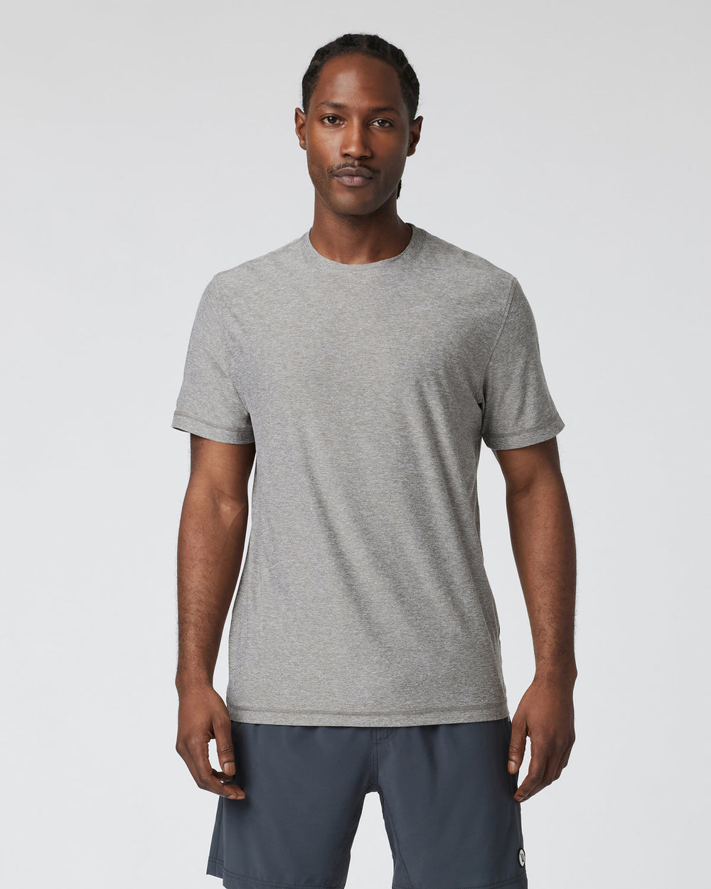 Vuori Strato Tech Tee Heather Grey Men's Tech Shirt