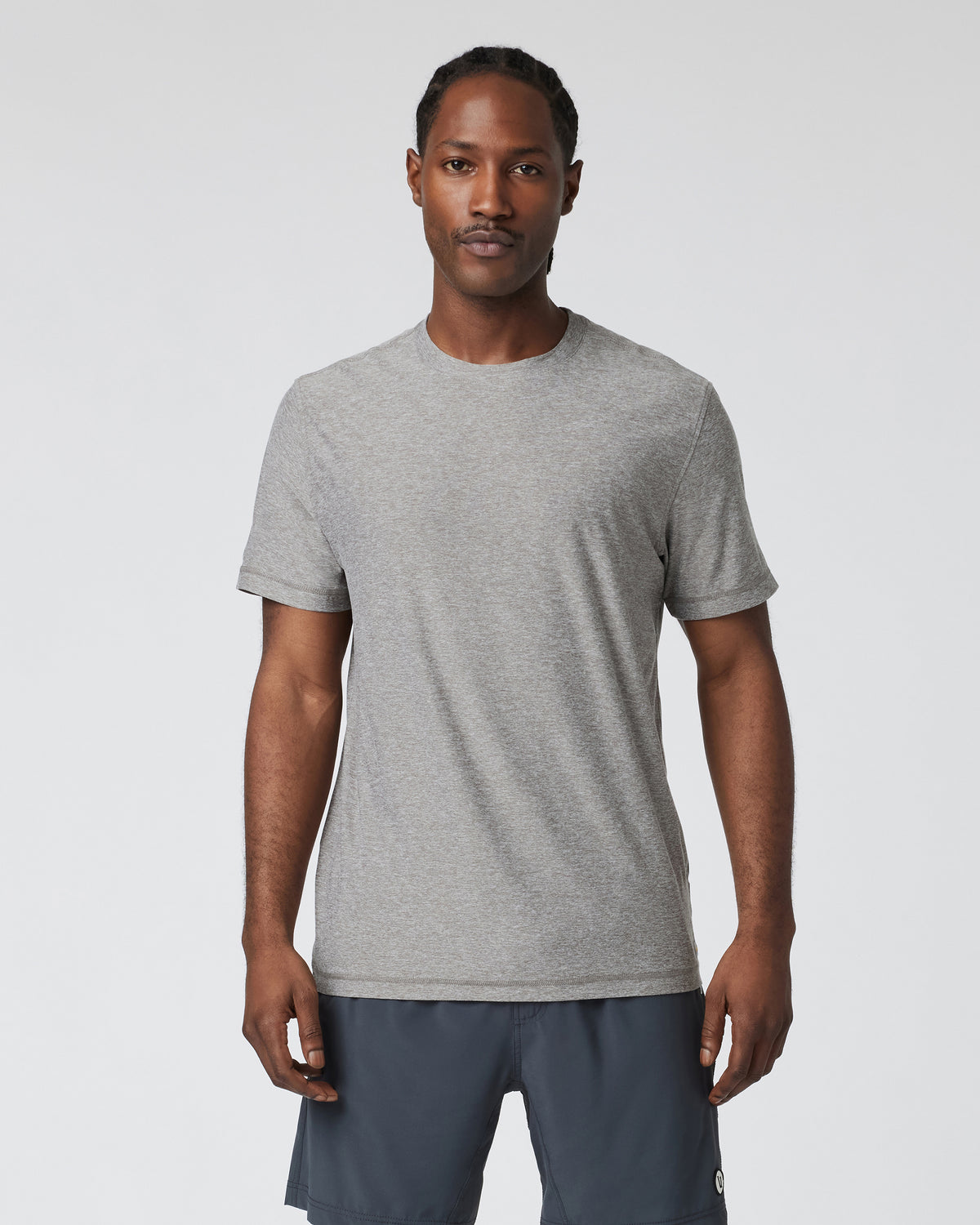 Vuori Strato Tech Tee Heather Grey Men's Tech Shirt