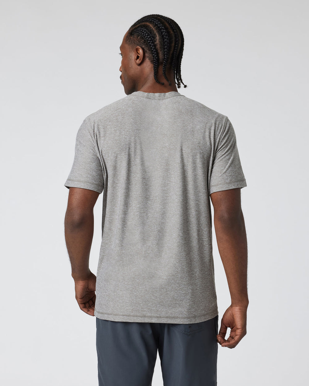 Vuori Strato Tech Tee Heather Grey Men's Tech Shirt