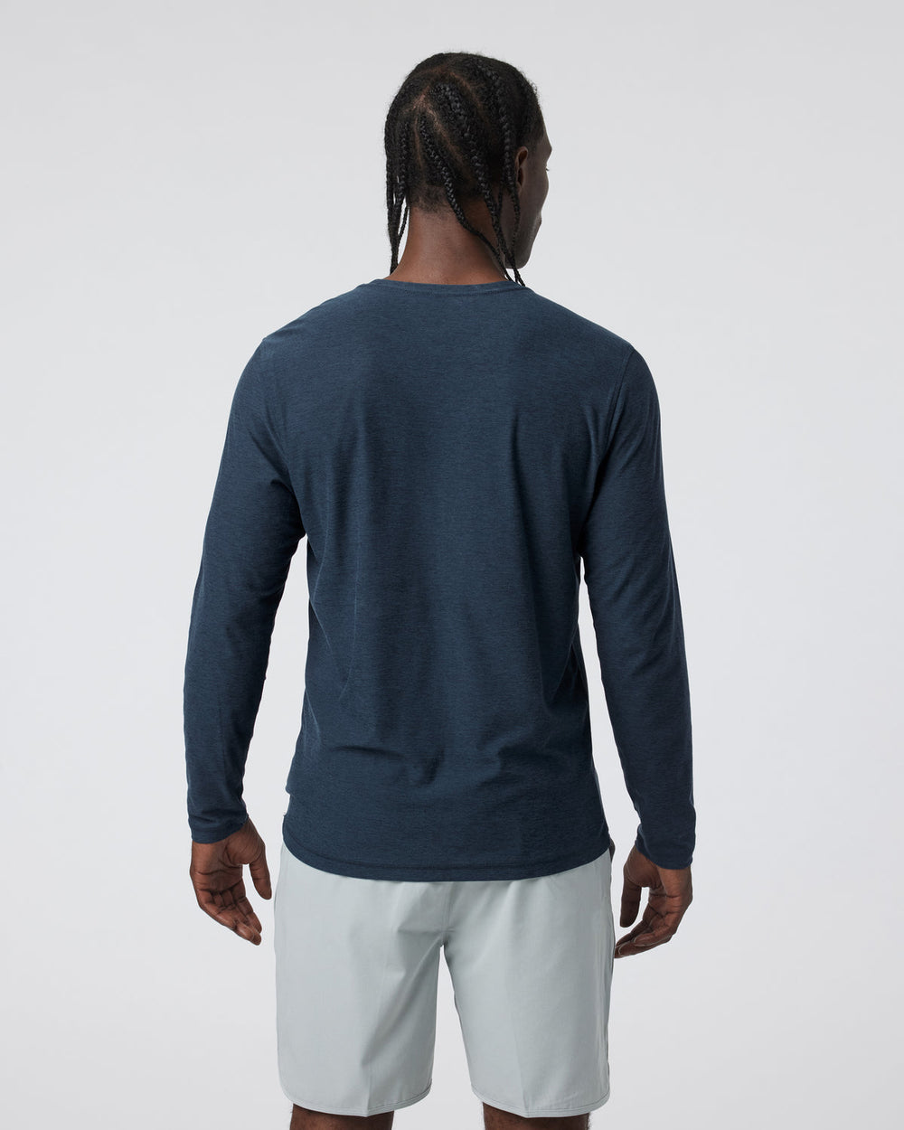 Vuori Long-Sleeve Strato Tech Tee Navy Long Sleeve Top