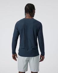Vuori Long-Sleeve Strato Tech Tee Navy Long Sleeve Top