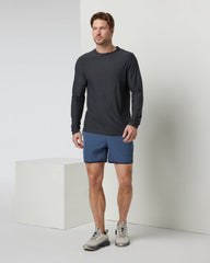 Vuori Long-Sleeve Strato Tech Tee Men's Charcoal Shirt