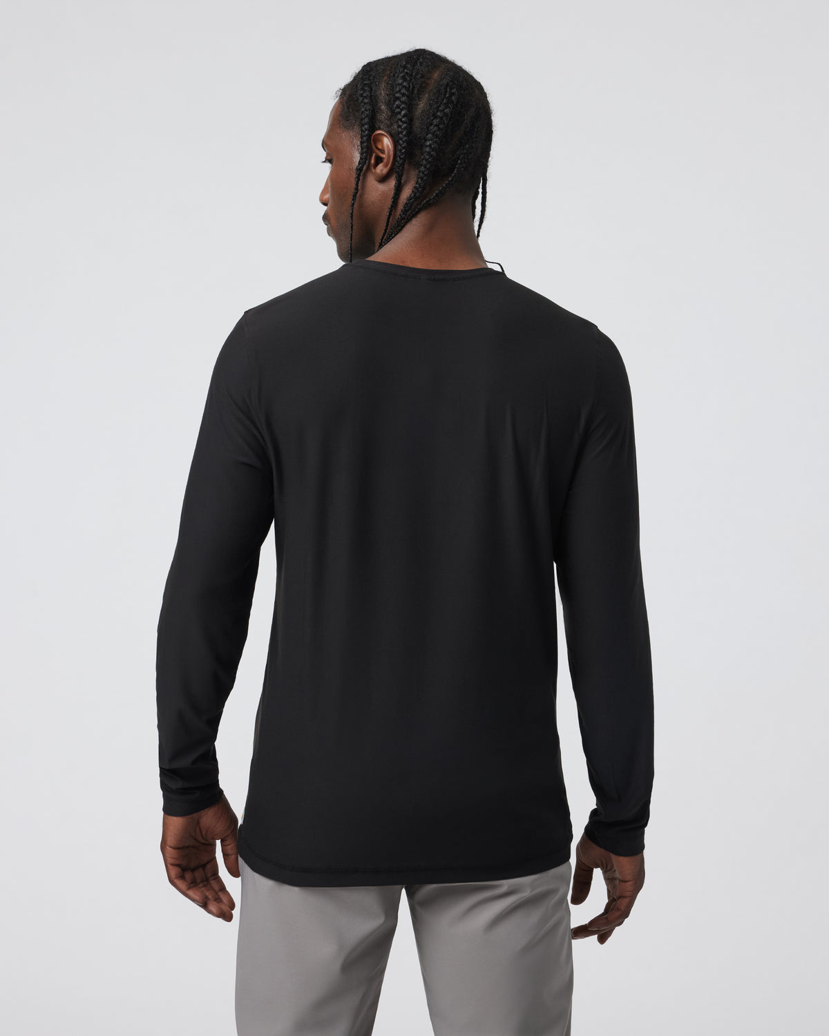Vuori Long Sleeve Strato Tech Tee Men's Black Shirt