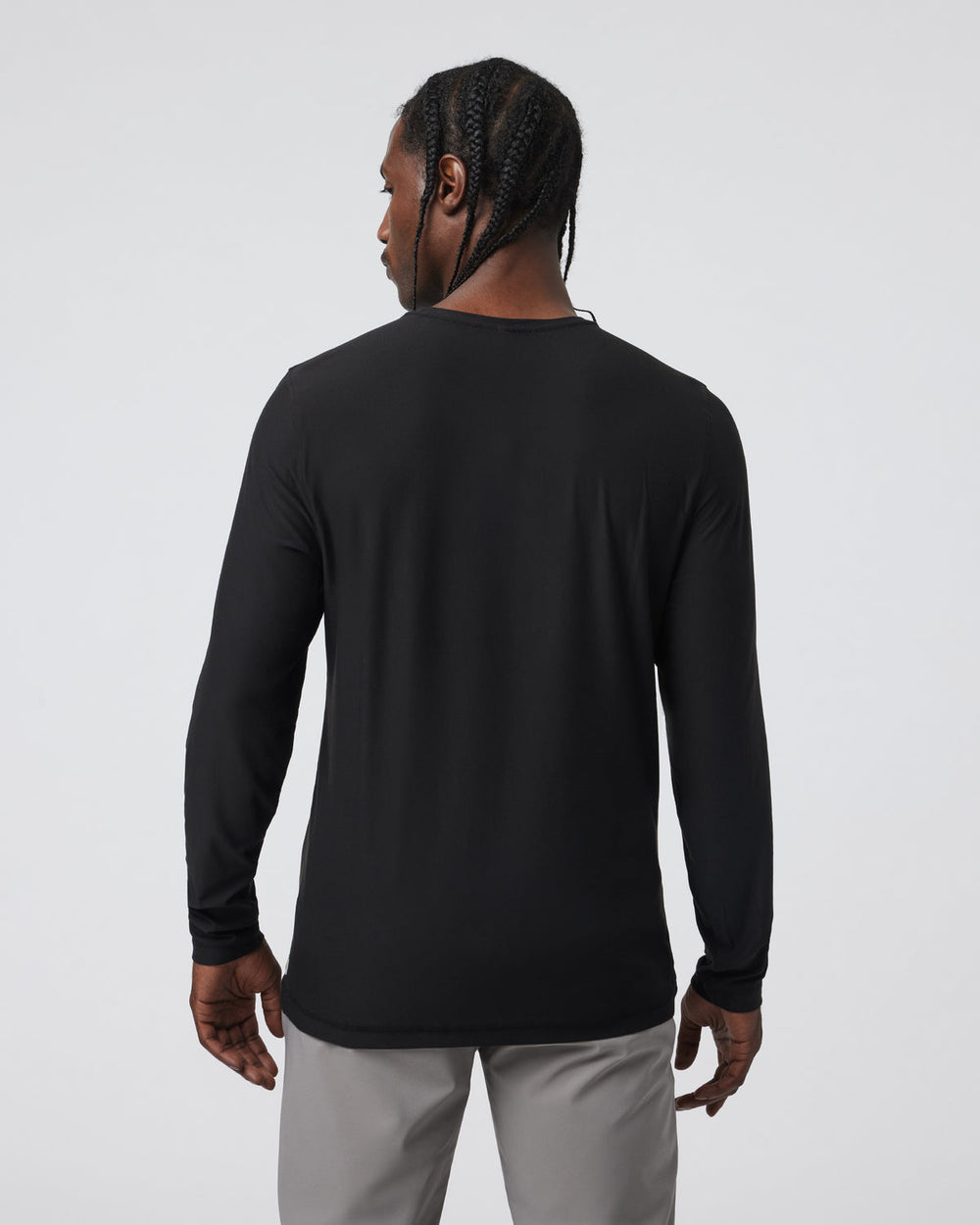 Vuori Long Sleeve Strato Tech Tee Men's Black Shirt