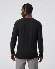Vuori Long Sleeve Strato Tech Tee Men's Black Shirt