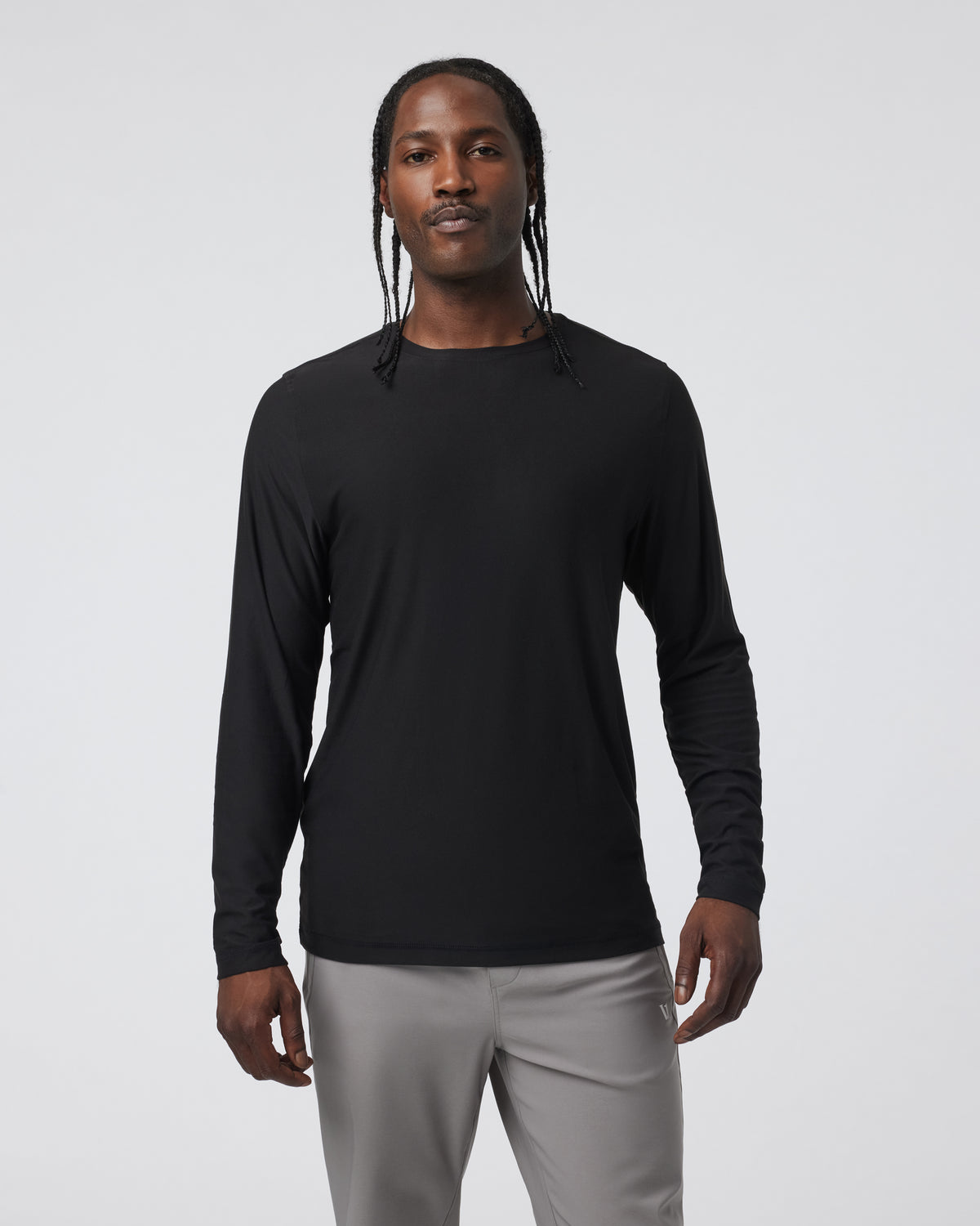 Vuori Long Sleeve Strato Tech Tee Men's Black Shirt