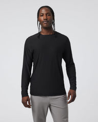 Vuori Long Sleeve Strato Tech Tee Men's Black Shirt