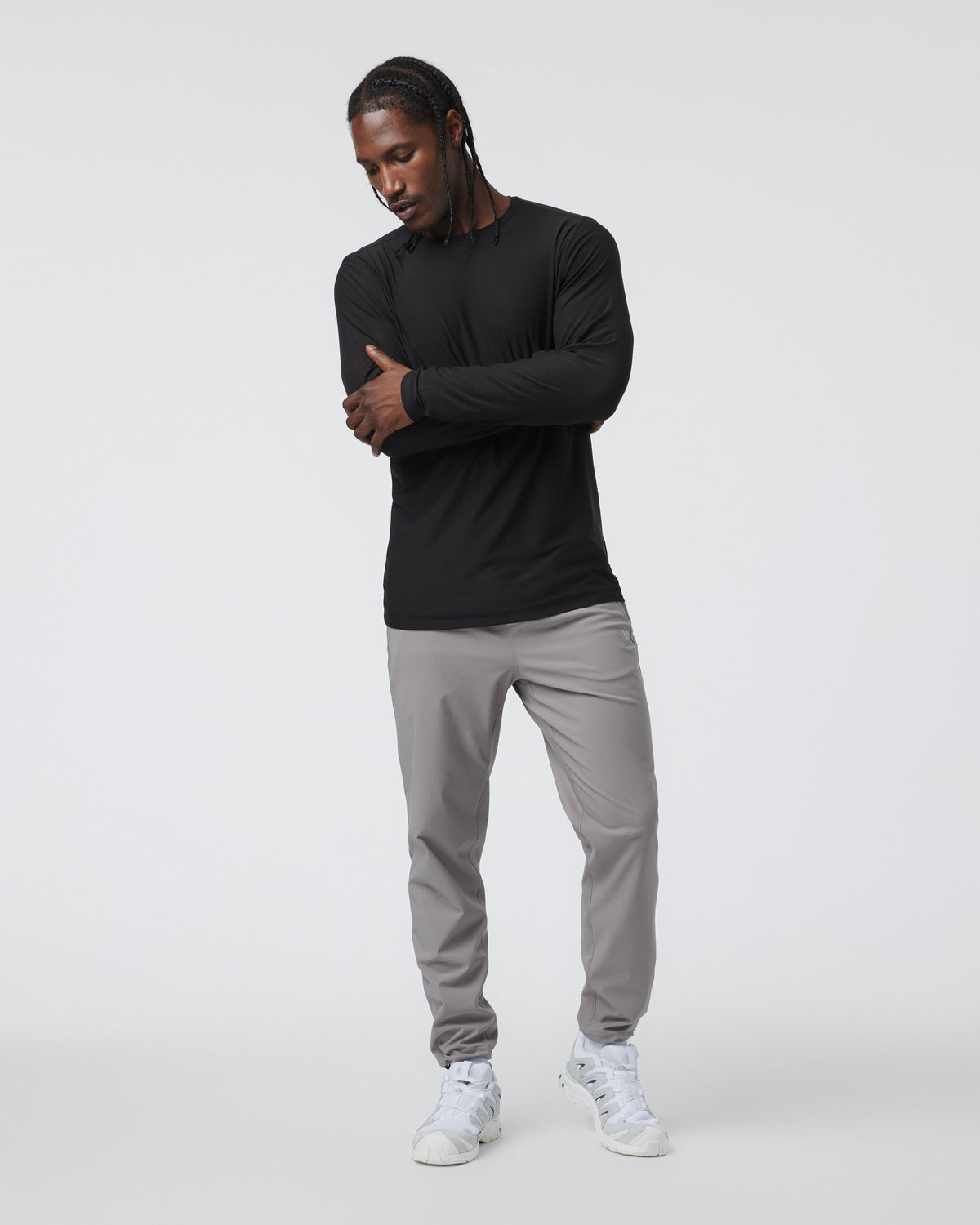 Vuori Long Sleeve Strato Tech Tee Men's Black Shirt