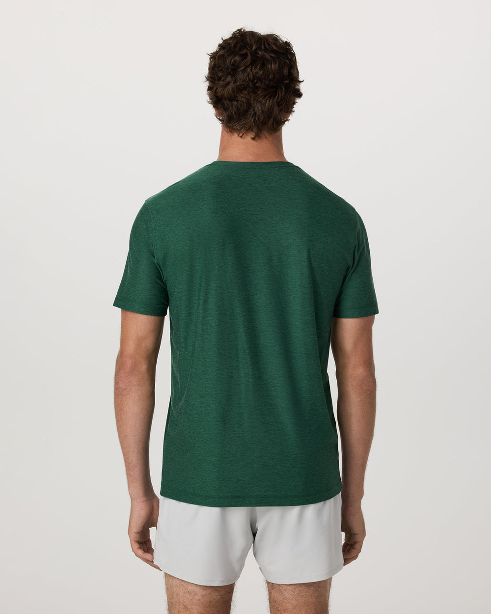 Vuori Strato Tech Tee Men's Viridian Heather Performance Shirt