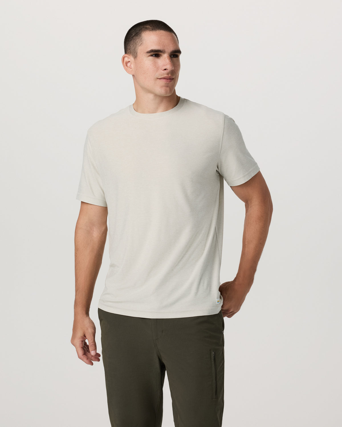 Vuori Strato Tech Tee Men's Mushroom Heather T-Shirt