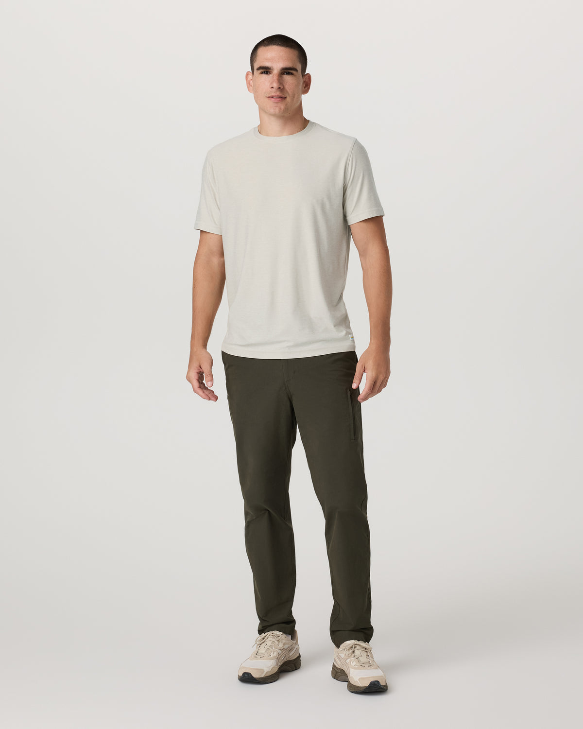 Vuori Strato Tech Tee Men's Mushroom Heather T-Shirt