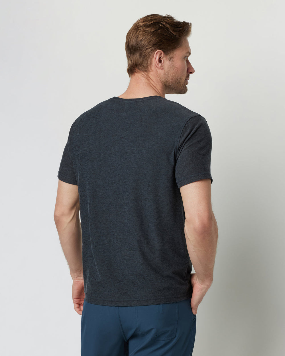 Vuori Strato Tech Tee Men's Charcoal Moisture Wicking Shirt