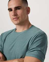 Vuori Strato Tech Tee Men's Bluegrass Heather T-Shirt